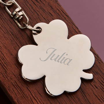 Name - Schlüsselanhänger Kleeblatt